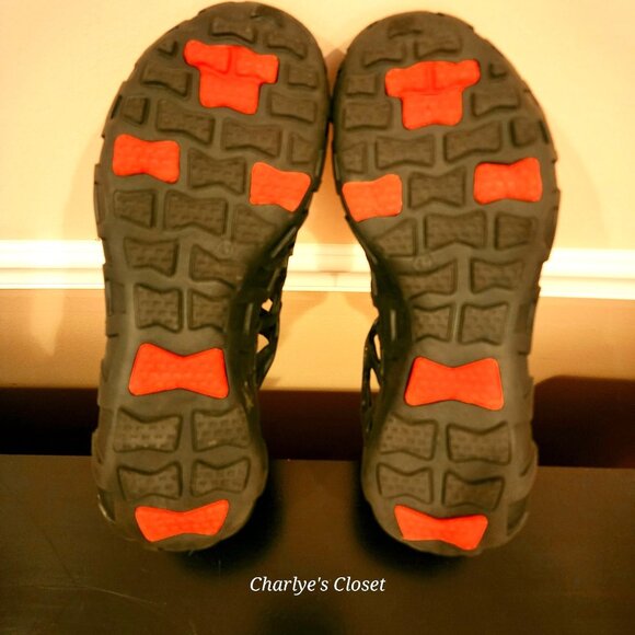 Unisex Blk/Red Non-Slip Rubber Mesh Pool Beach Water Shoes by Sporty Sz. 41 - Picture 8 of 11